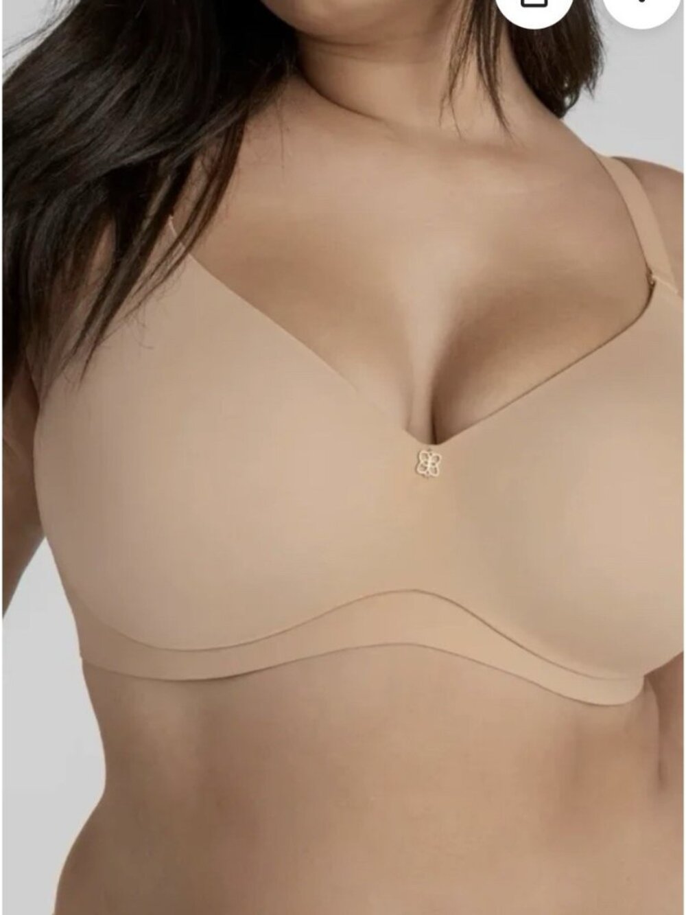 Honeylove Cloud Embrace Wireless Contour T Shirt Bra Nude/Beige Size 36DD(E) EUC
